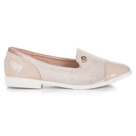 Ballerinas aus Velours braun