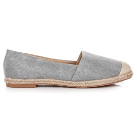 Bestelle Espadrilles mit Glitzer grau