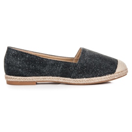 Bestelle Espadrilles mit Glitzer schwarz