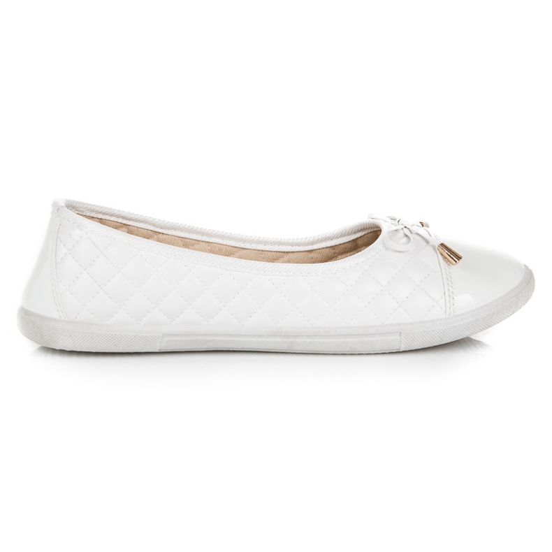 Gesteppte Ballerinas weiß