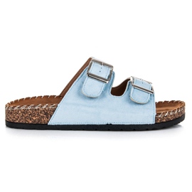 Seastar Wildlederhausschuhe mit Schnallen blau