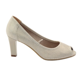 Pumps perforiert Sergio Leone 232 braun gelb