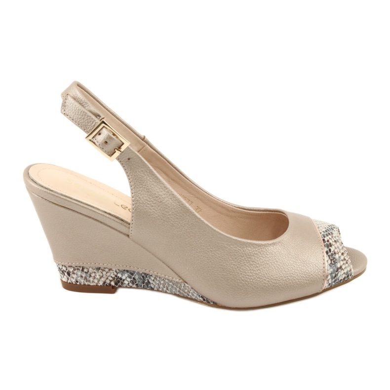 Goldene Cappuccino-Sandalen Sergio Leone 777 beige braun