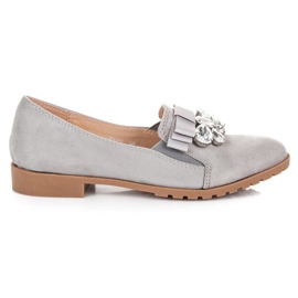 Bestelle Schlupfschuhe mit Ornament grau