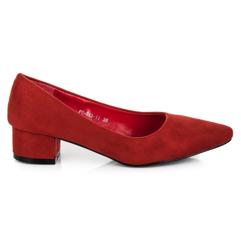 Best Shoes Wildlederpumps mit niedrigem Absatz rot