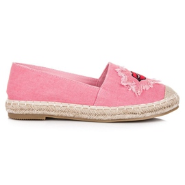 Bestelle Pinkfarbene Espadrilles mit Patches rosa