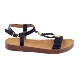 Filippo Schwarze Damensandalen 104 gelb