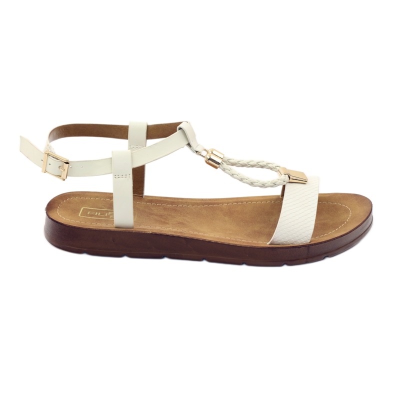 Filippo Damensandalen wz 104 weiß gelb
