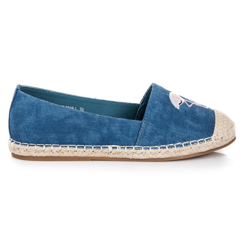 Bestelle Blaue Espadrilles mit Flamingo