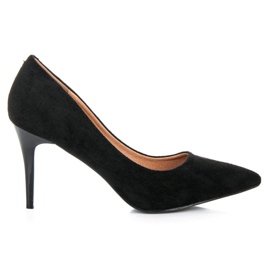 Schwarze Wildleder-Heels