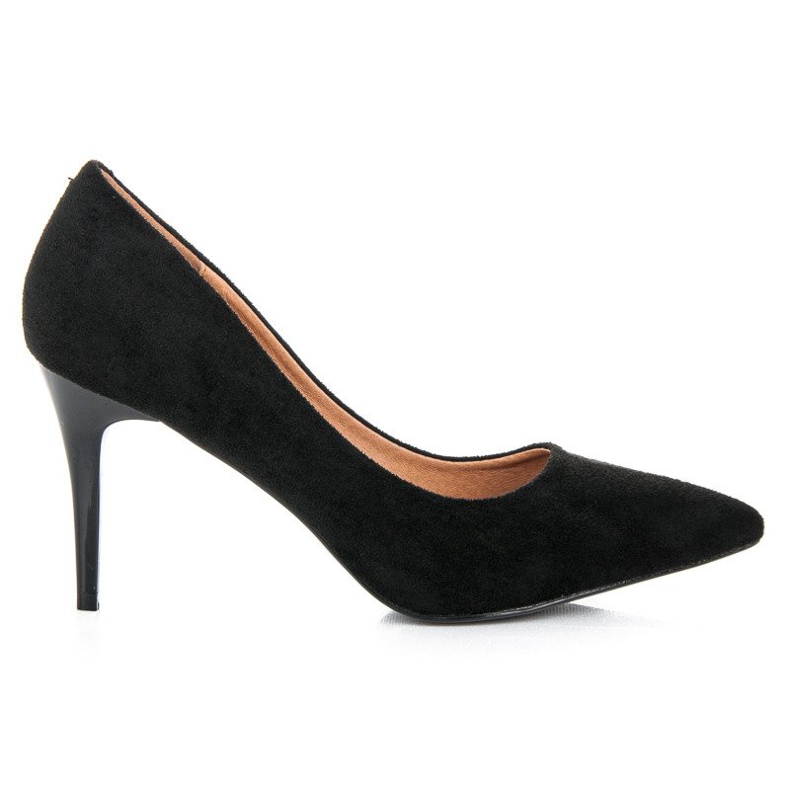 Schwarze Wildleder-Heels