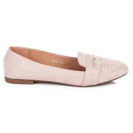 Small Swan Wildleder-Loafer mit Glitzer rosa