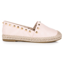 Coura Rosa Espadrilles mit Nieten