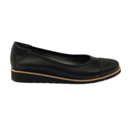 Angello Damenleder -Slipper 1325 Schwarz