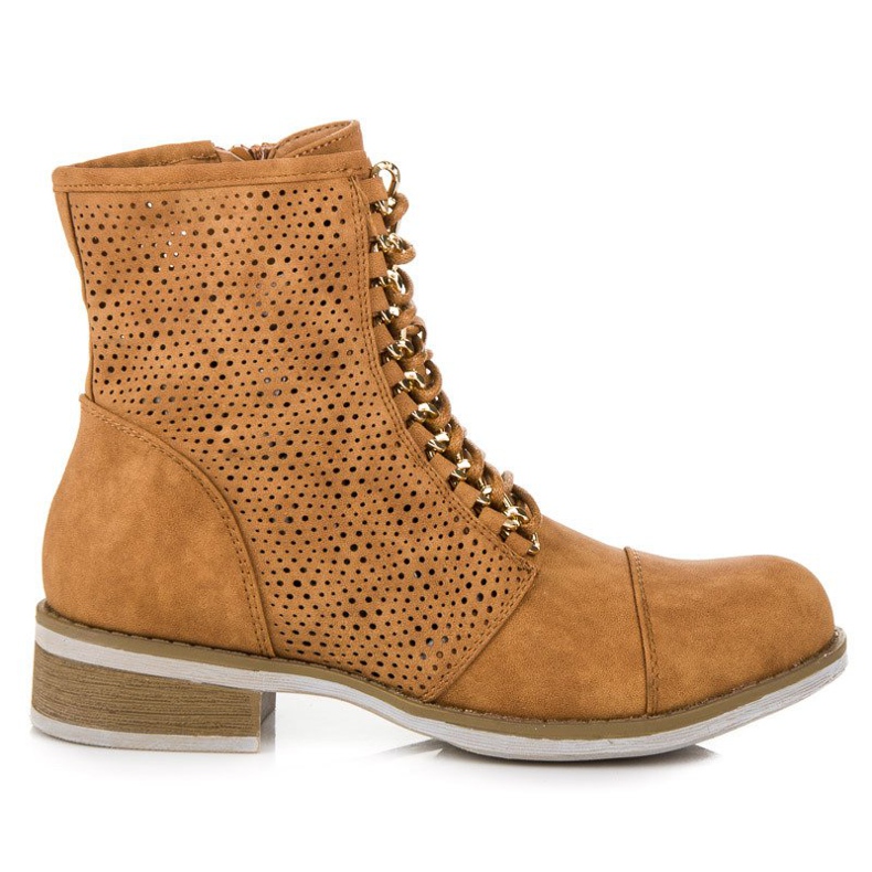 Bello Star Durchbrochene Stiefel für den Frühling braun