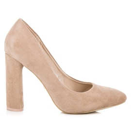 Ideal Shoes Elegante Pumps auf der Post braun
