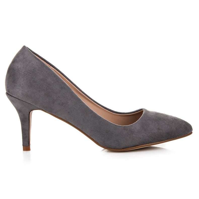 Wildleder Pumps auf High Heels grau