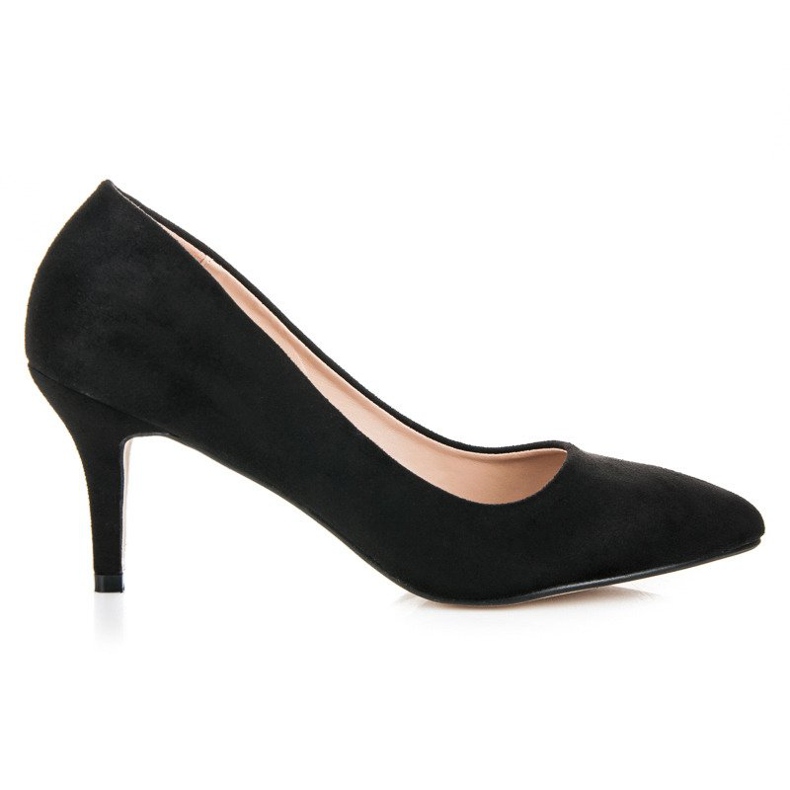 Wildleder Pumps auf High Heels schwarz