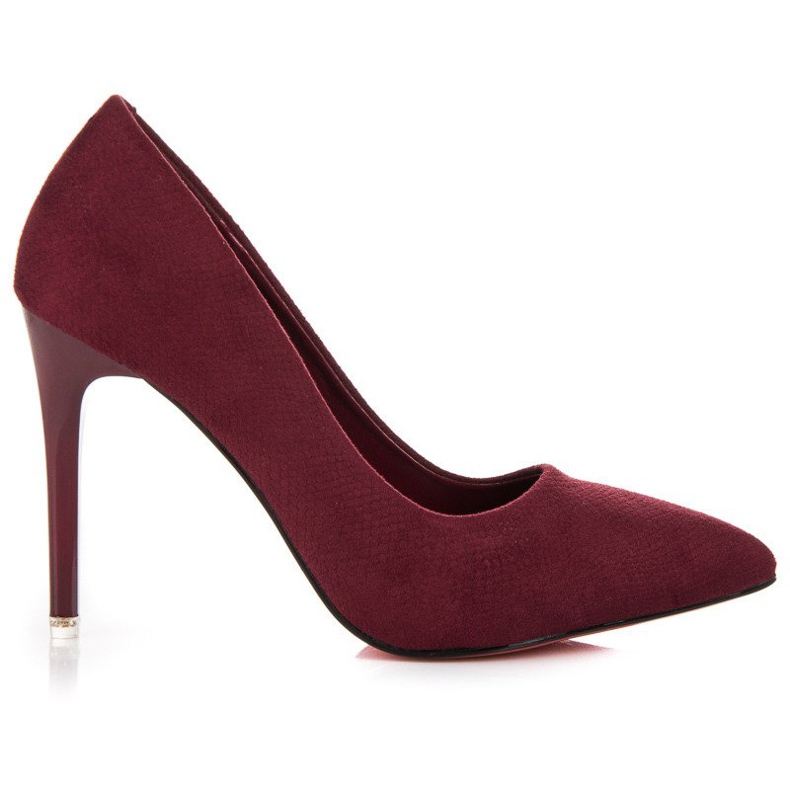 Kastanienbraune High Heels rot
