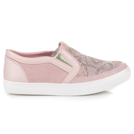 American Club Rosa Turnschuhe Slip On