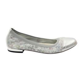 Damenballerinas elastisch Gamis 1402 grau mehrfarbig