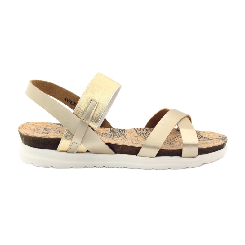 Damensandalen Kork Big Star 274370 gelb