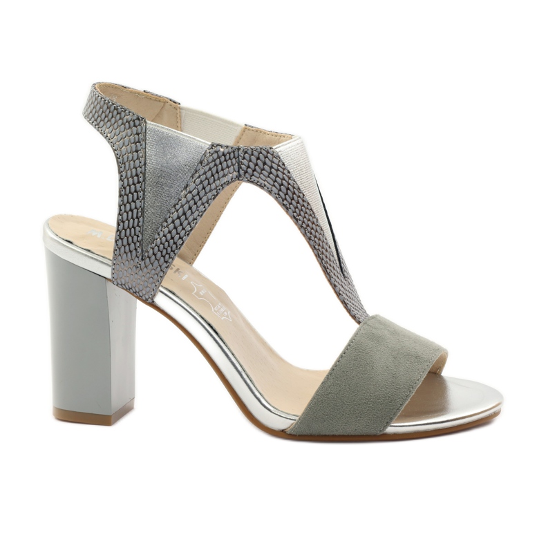 M.Daszyński Ledersandalen Daszyński grau