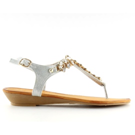 Silberne Flip-Flops 9-59 Silber grau