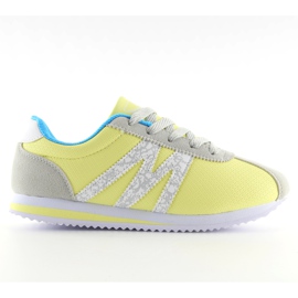 Sehr bequeme Sportschuhe B683 gelb blau grau