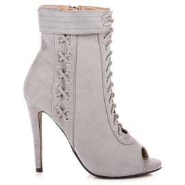 Seastar Gebundene Stiefel mit offener Spitze grau