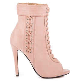 Seastar Gebundene Stiefel mit offener Spitze rosa