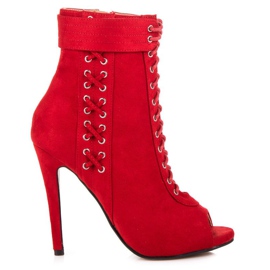 Seastar Gebundene Stiefel mit offener Spitze rot
