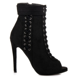 Seastar Gebundene Stiefel mit offener Zehenpartie schwarz