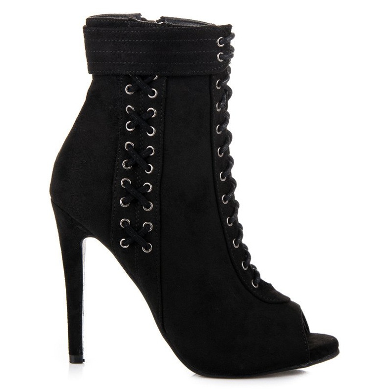 Seastar Gebundene Stiefel mit offener Zehenpartie schwarz