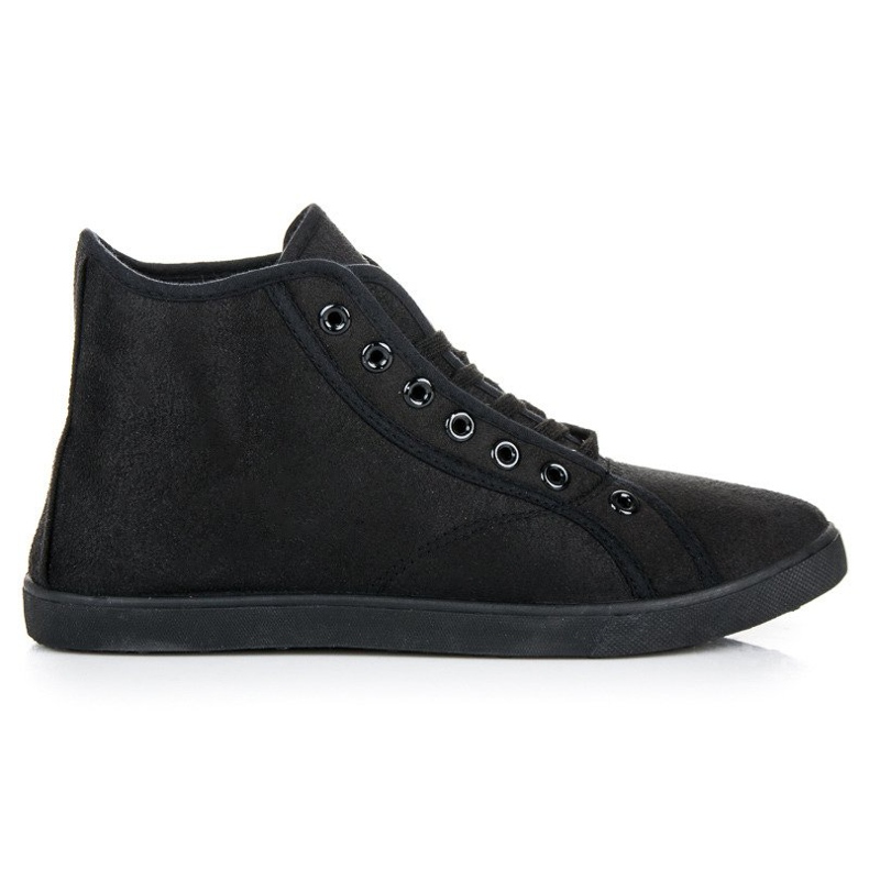 Schwarze High-Top-Sneaker