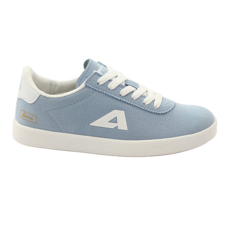 American Club Sportschuhe aus amerikanischem Leder mit Innensohle blau weiß