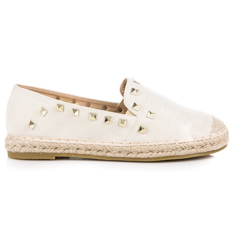 Coura Beige Espadrilles mit Strasssteinen
