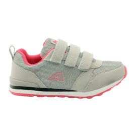 American Club American 9 Sportschuhe mit Ledereinsatz rosa grau