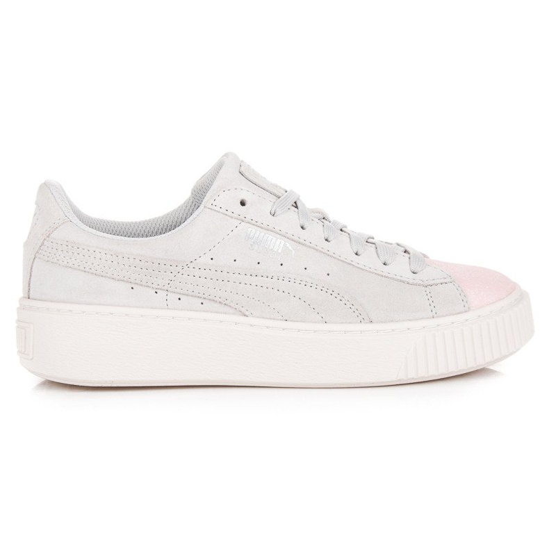 Puma Suede Platform Glam Jr grau rosa
