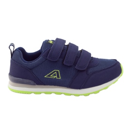 American Club Sportschuhe aus amerikanischem Leder mit Innensohle marineblau grün