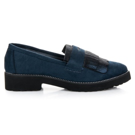 Bestelle Marineblaue Mokassins für Damen