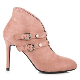 Cm Paris Rosa Stiefeletten mit Schnallen