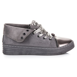 Sport Stylische Sneaker aus Wildleder grau