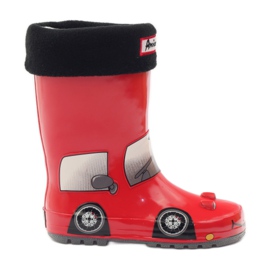 American Club Galoschen-Socke plus RED CAR-Einlegesohle rot grau schwarz