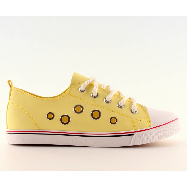 Gelbe Damen Turnschuhe FG-2767 beige