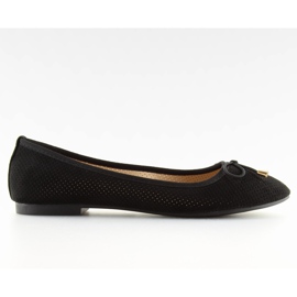 Klassische schwarze Ballerinas LK20P schwarz