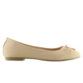 Klassische beige Ballerinas LK20P Beige