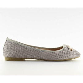 Klassische graue Ballerinas LK20P Grey