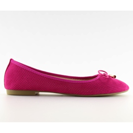 Klassische fuchsiafarbene Ballerinas LK20P fuchsia rosa