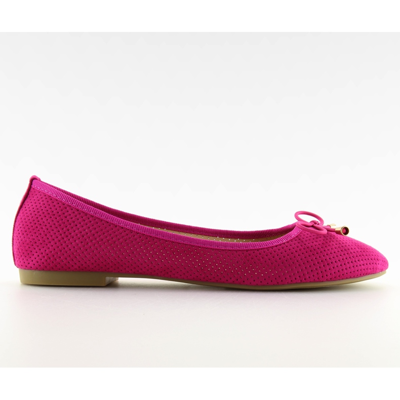 Klassische fuchsiafarbene Ballerinas LK20P fuchsia rosa